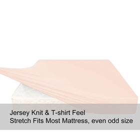 N&Y HOME jersey knit fitted sheet compatible with memory foam and adjustable beds