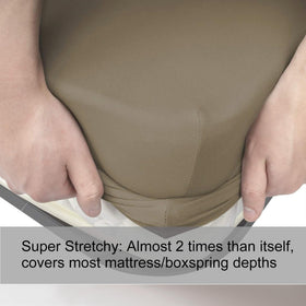 N&Y HOME memory-foam–friendly king sheet fits memory foam mattresses.