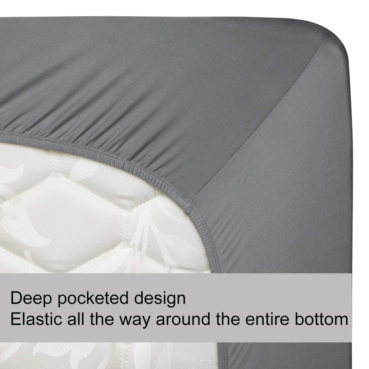 N&Y HOME wrinkle-free king sheet maintains a smooth surface after rest.