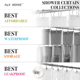 N&Y HOME machine-washable curtain and liner for simple care.