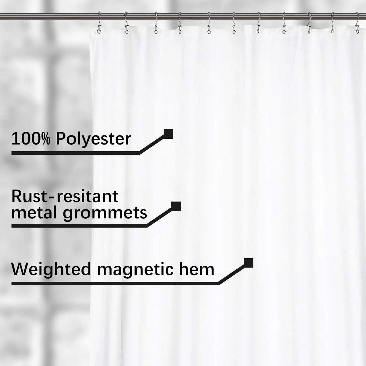 N&Y HOME rustproof grommets close-up for secure, tear-resistant hanging