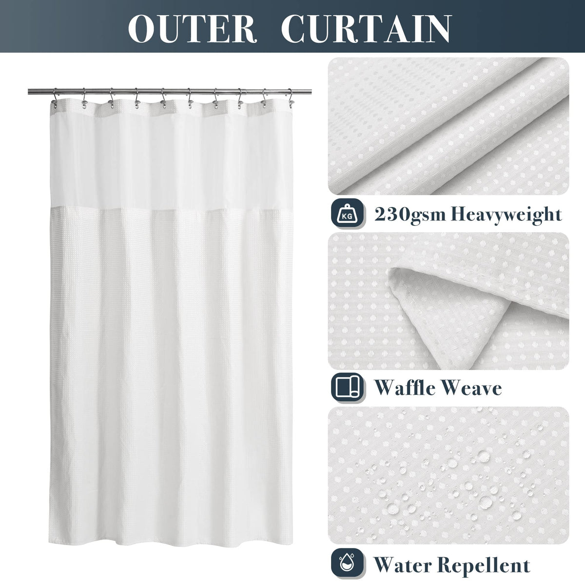 N&Y HOME snap-in fabric liner for easy cleaning and replacement.