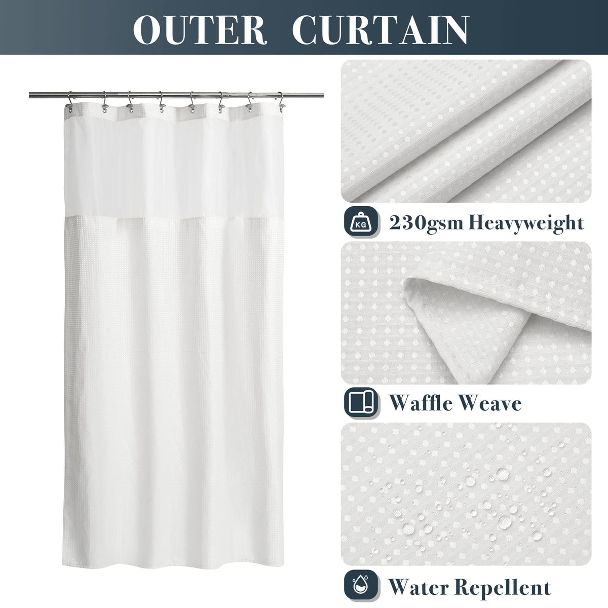 N&Y HOME snap-in fabric liner for easy removal and cleaning