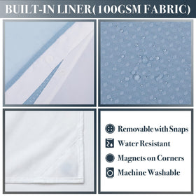 N&Y HOME rust-resistant metal hooks included for durable bathroom setup.