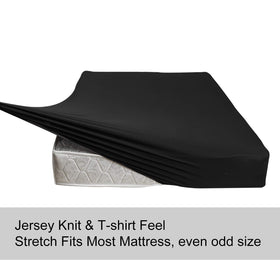 N&Y HOME soft jersey bottom delivers cool, smooth sleep surface.