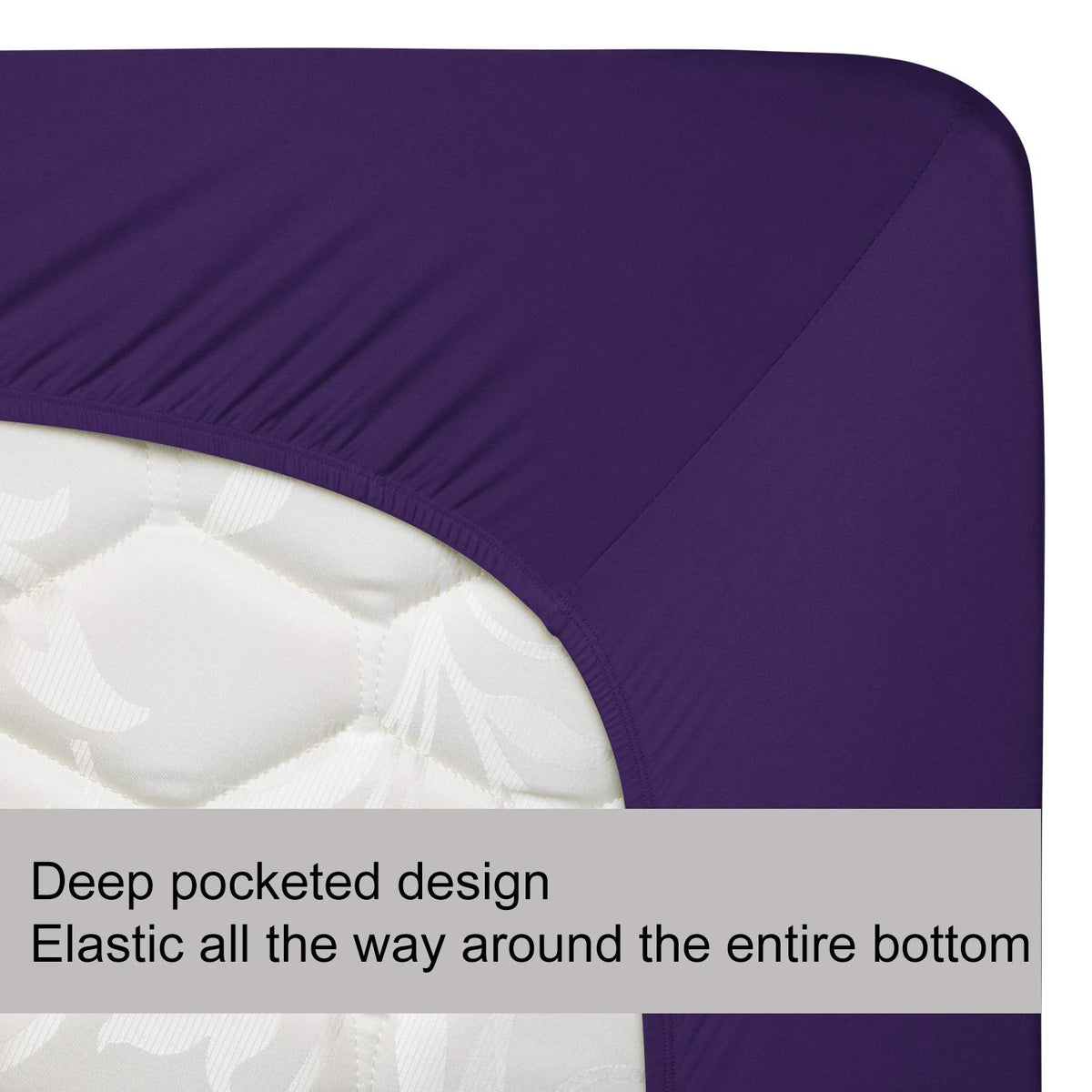 N&Y HOME 13-inch depth compatibility visual illustrating versatile mattress fit