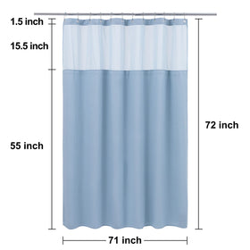 N&Y HOME water-repellent curtain and liner dry quickly after showers.