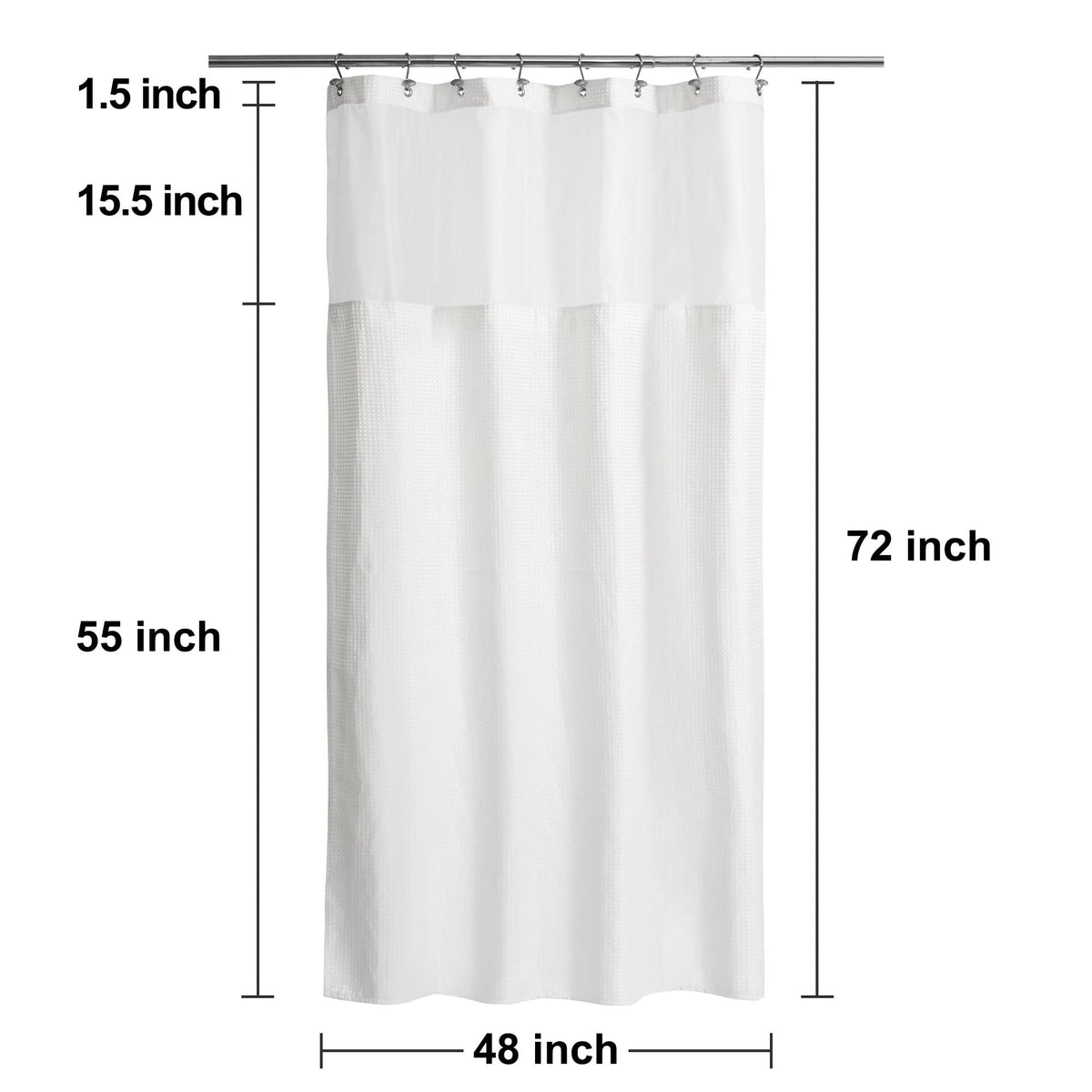 N&Y HOME water‑repellent curtain for quick drying and minimal water spread