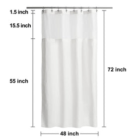 N&Y HOME water‑repellent curtain for quick drying and minimal water spread