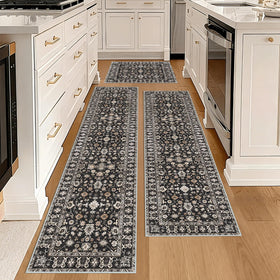 NYZEL 4x4 rug non-slip backing stays put on wood floors.