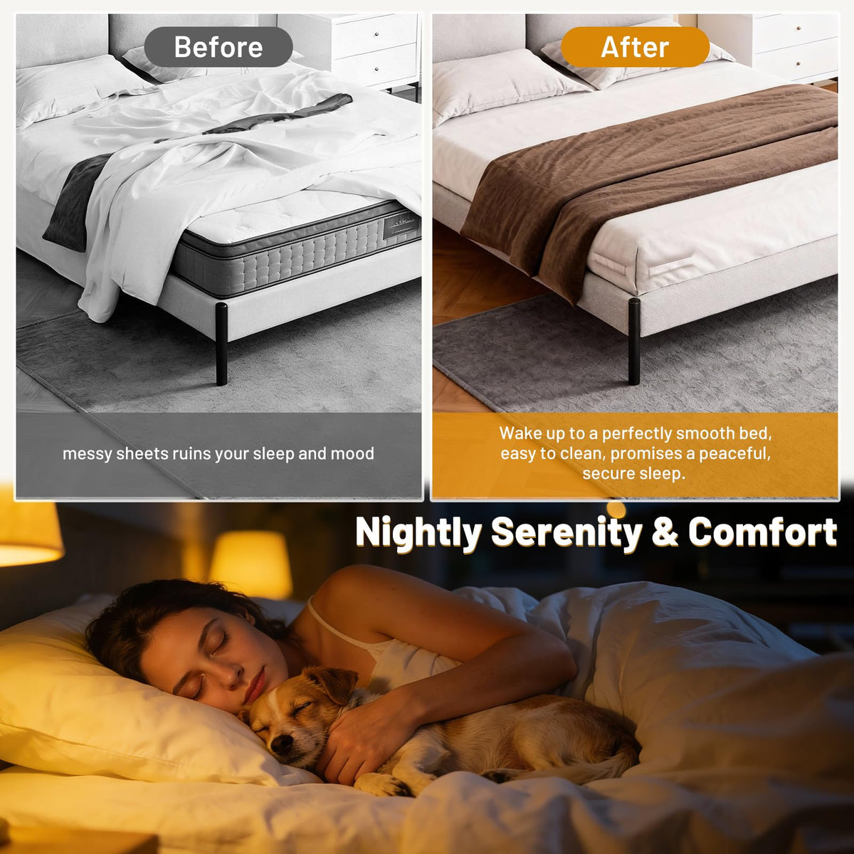 Nzcvuias anti-slip bed clip grip secures sheets to mattress for restless sleepers.