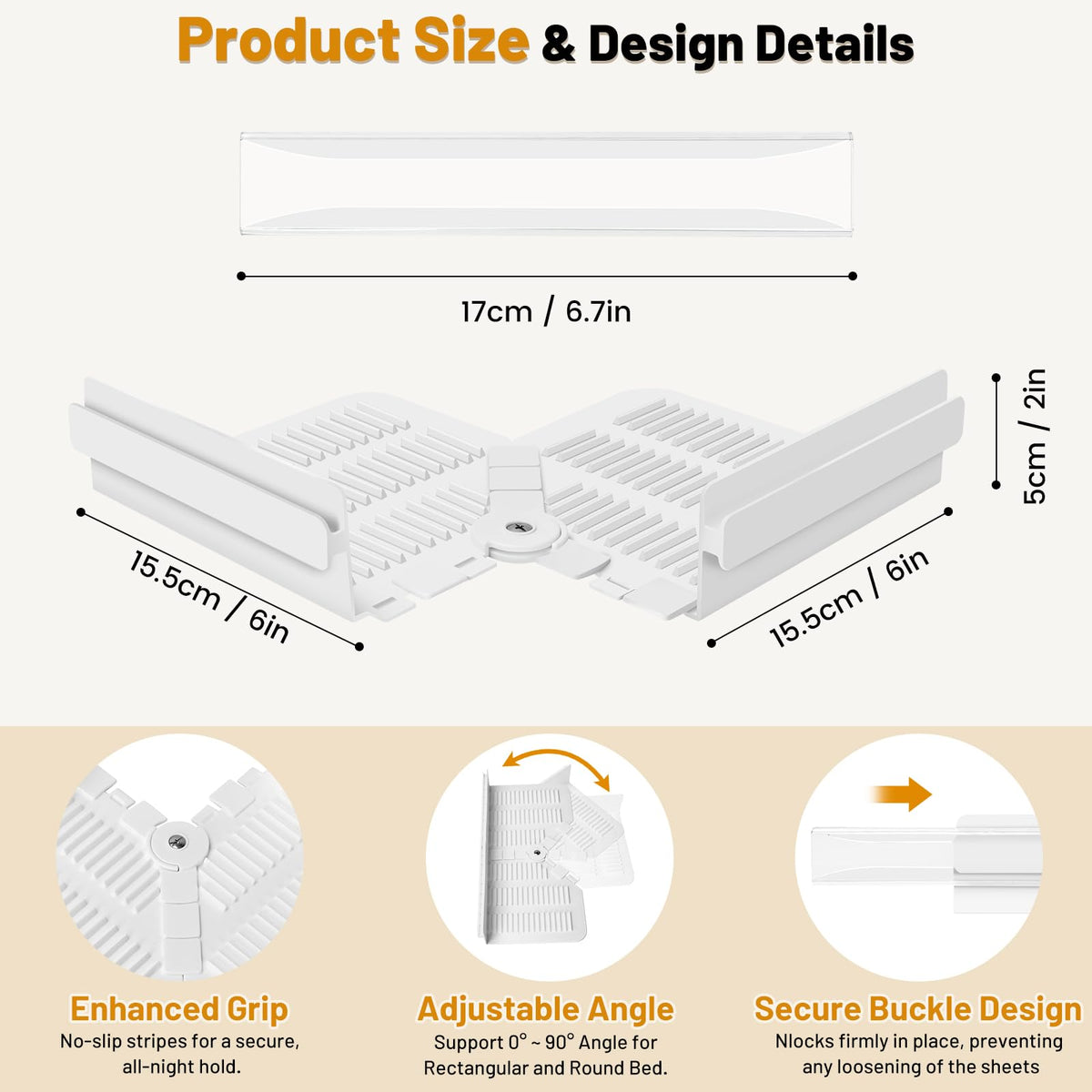 Nzcvuias universal-fit-mattress-thickness adapts to standard and thick mattresses.