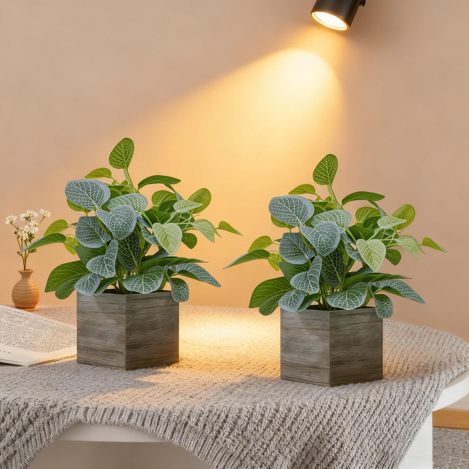 Nztze 2-pack eucalyptus 12in: lifelike greenery for desk or shelf refresh