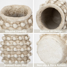 Oairse Beige cement vase body for minimalist decor and durability