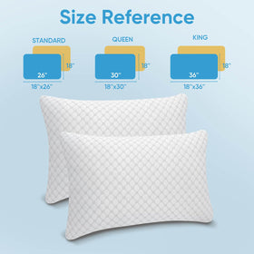 OAISZ shredded memory foam pillows adapt to neck and head shape.