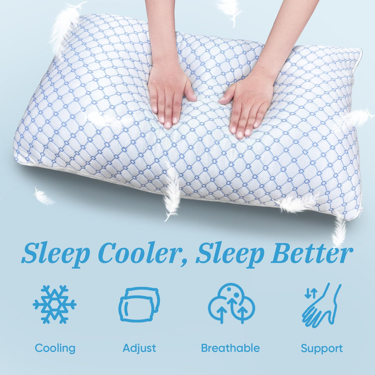 OAISZ packaging and pillow set on bed highlights guest room refresh.