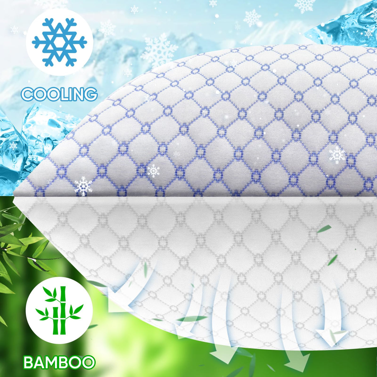 OAISZ adjustable memory foam pillow fill being removed for personalized loft.