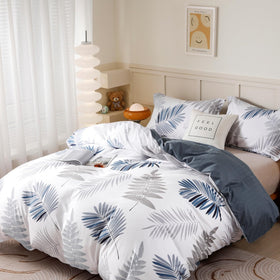 OAITE leaf pattern pillow shams for cohesive, easy care bedroom decor