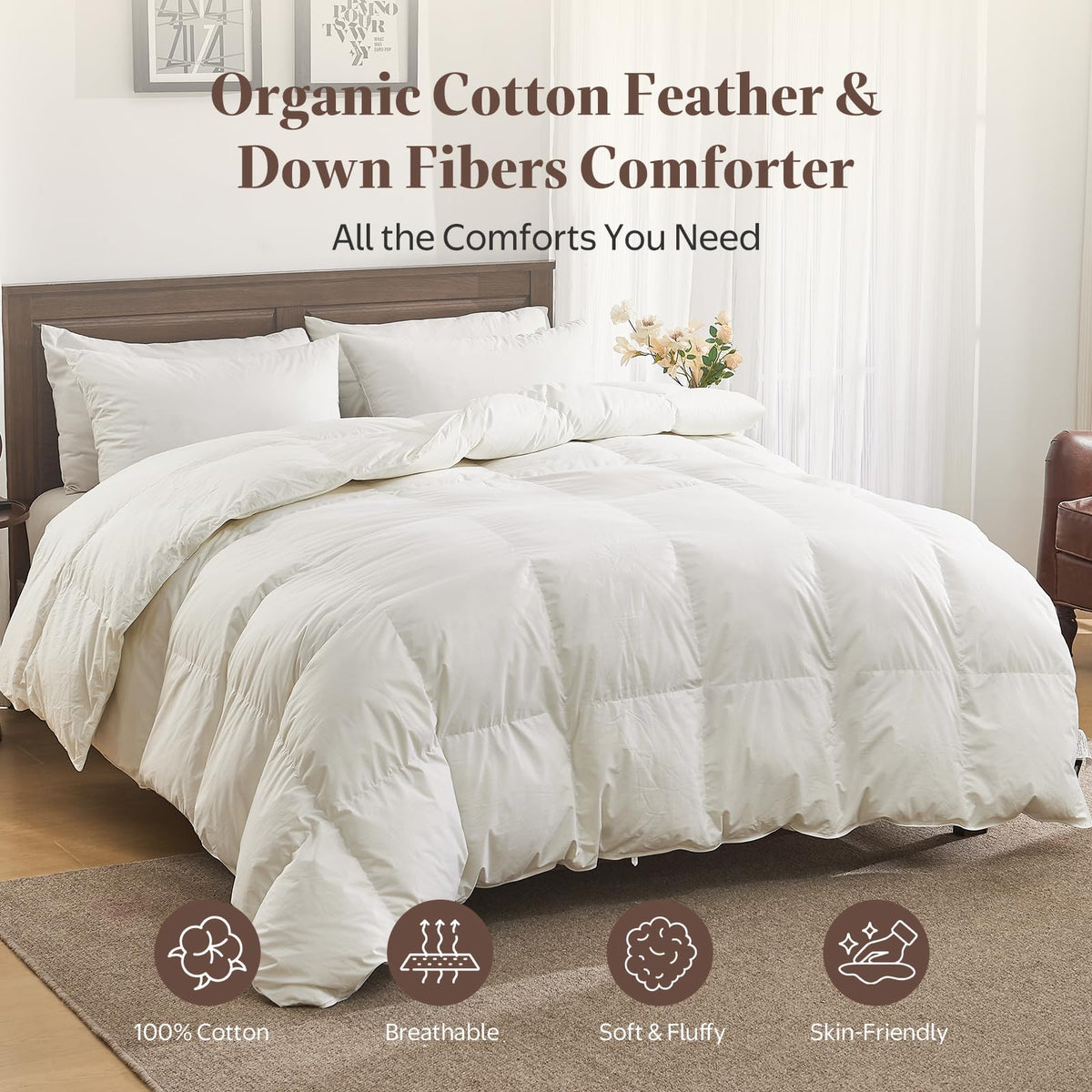 Oaken-Cat Organic Cotton Shell – soft, breathable surface for cool, comfortable nights.