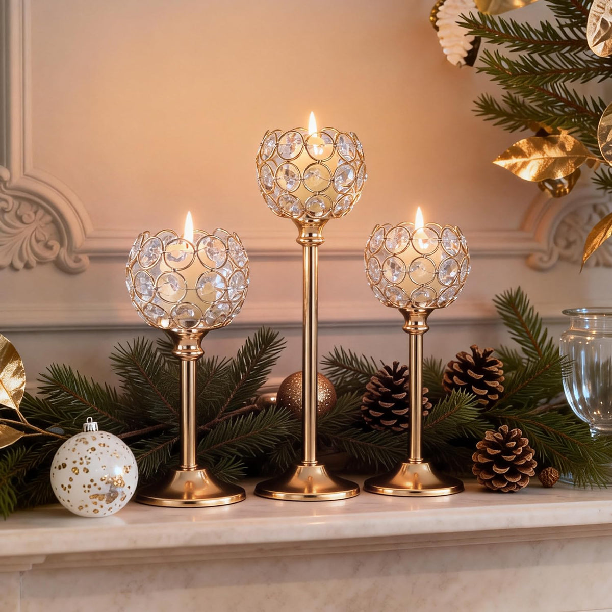 Oakernel rust-resistant metal construction supports tealights safely.