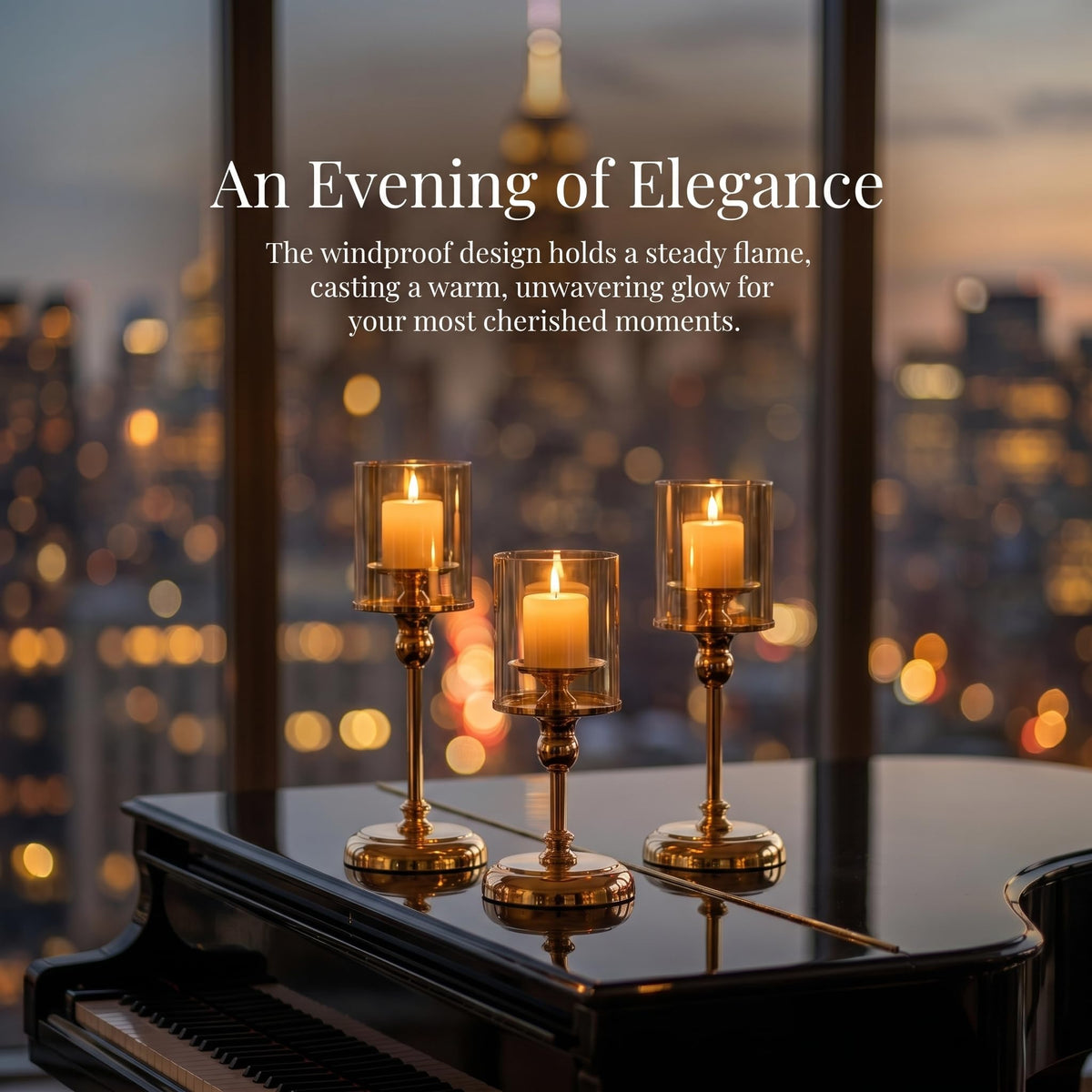 Oakernel table centerpiece set elevates weddings and events with warm glow