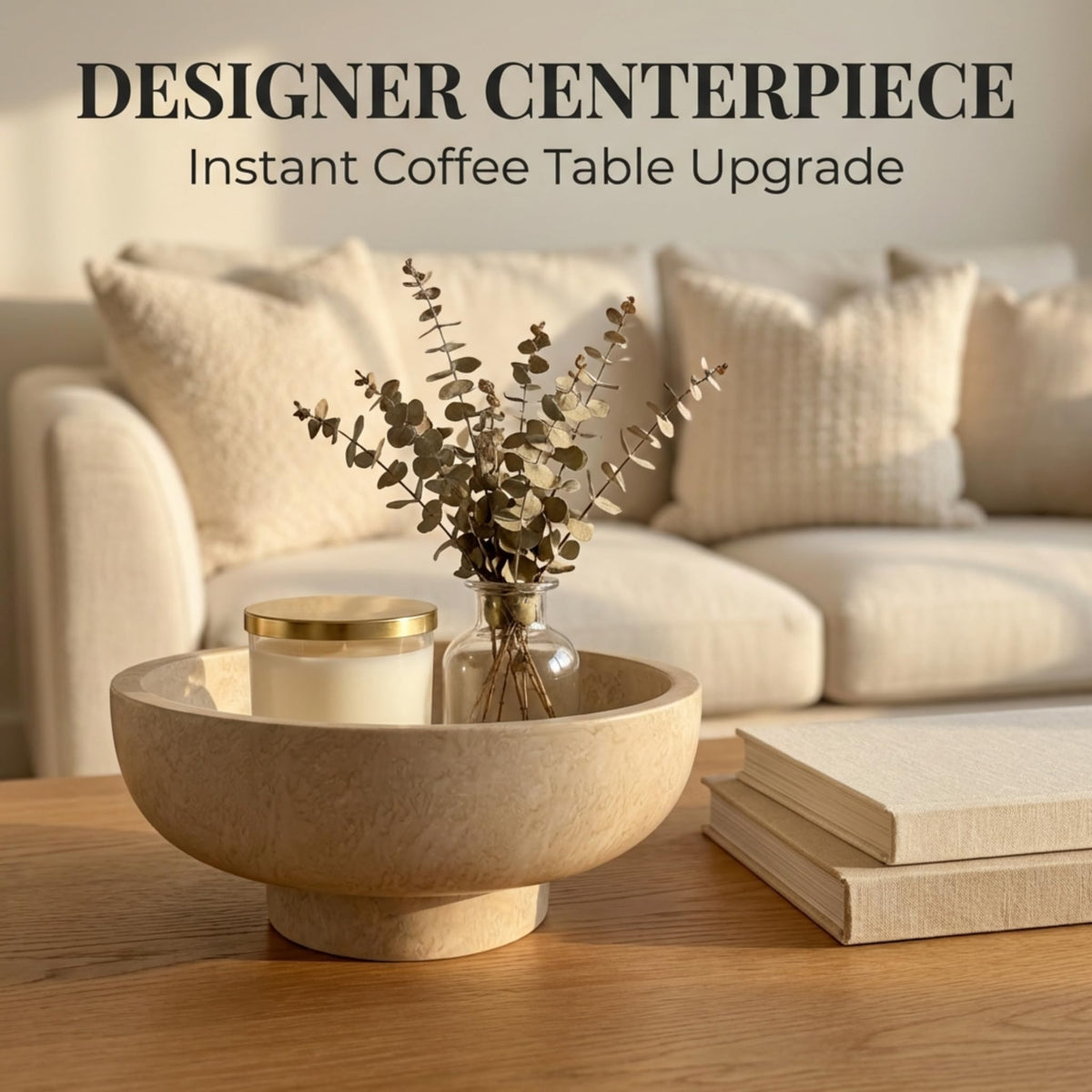 OAKOA centerpiece bowl for kitchen counter inspires stylish display