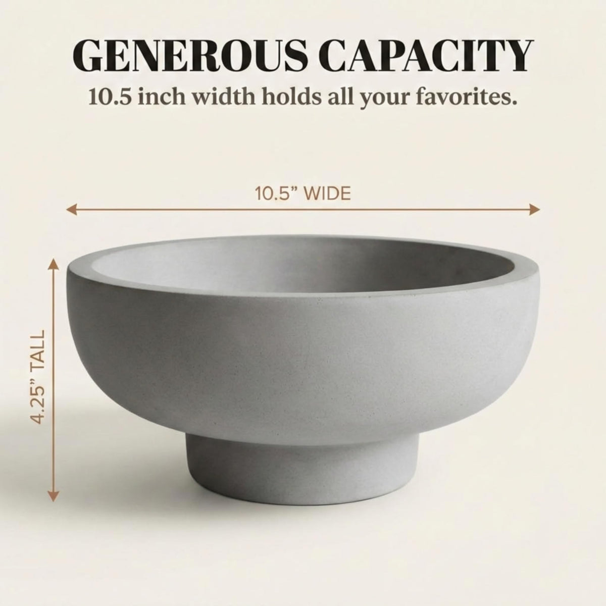 OAKOA concrete bowl minimalist-decor adds subtle texture to any entryway.