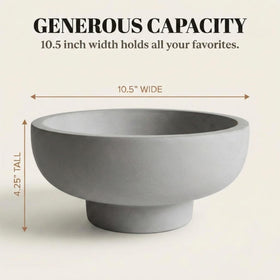OAKOA concrete bowl minimalist-decor adds subtle texture to any entryway.