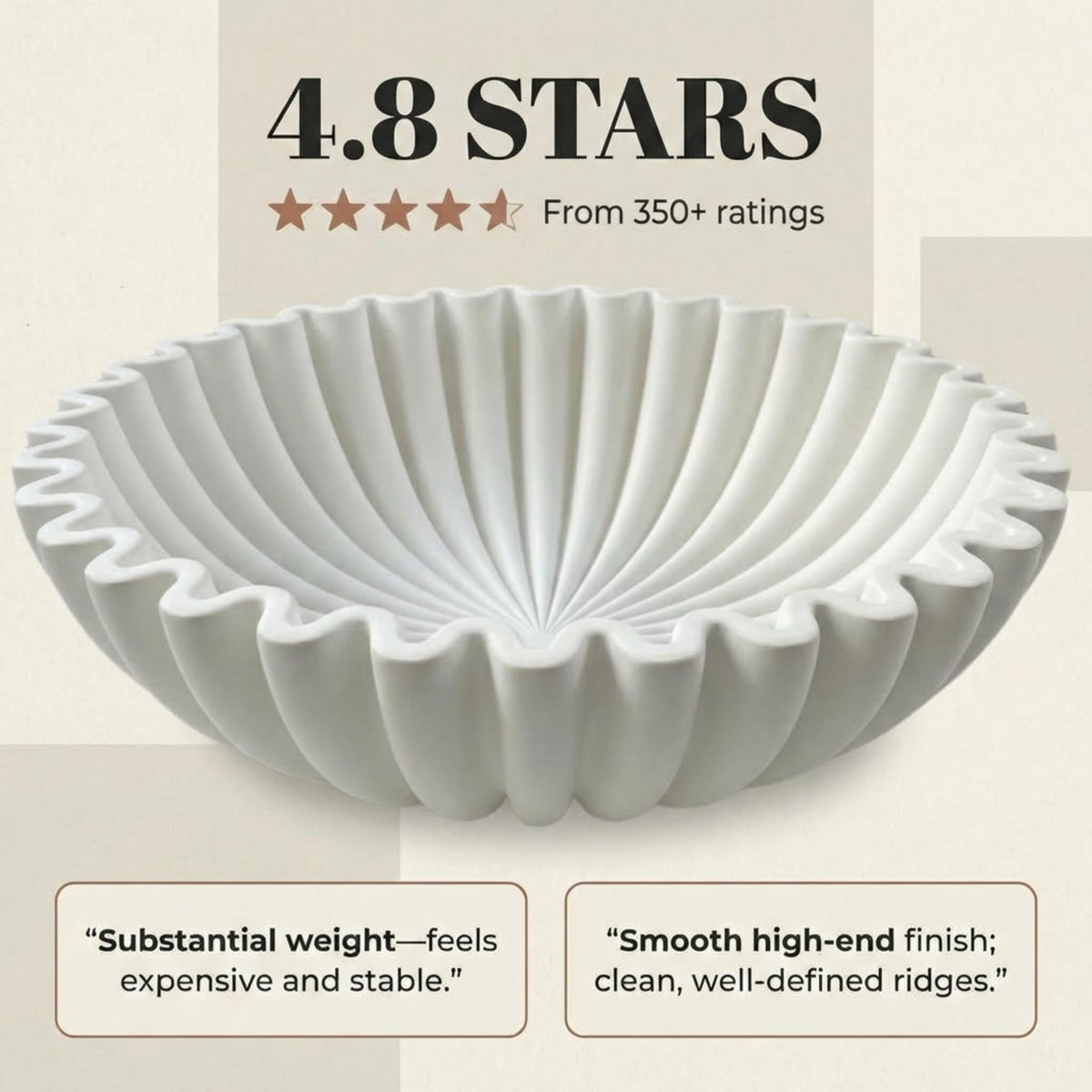 OAKOA durable centerpiece bowl withstands daily use in kitchen or entryway.