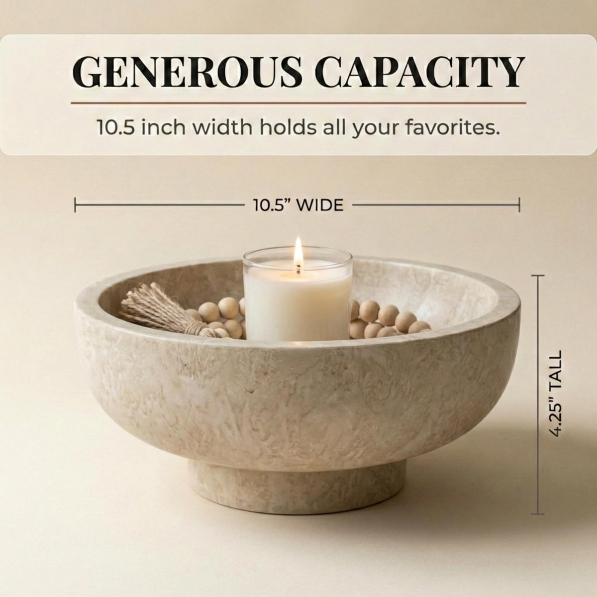 OAKOA large decorative bowl on entryway table enhances home decor