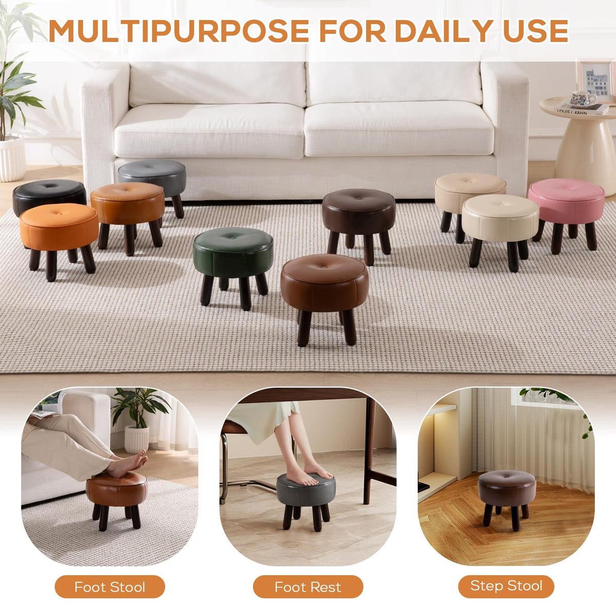 oakvivo couch footrest elevates feet for relaxed lounging.