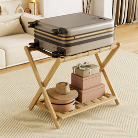 Oakvivo easy-access luggage rack suits bedrooms and living areas.