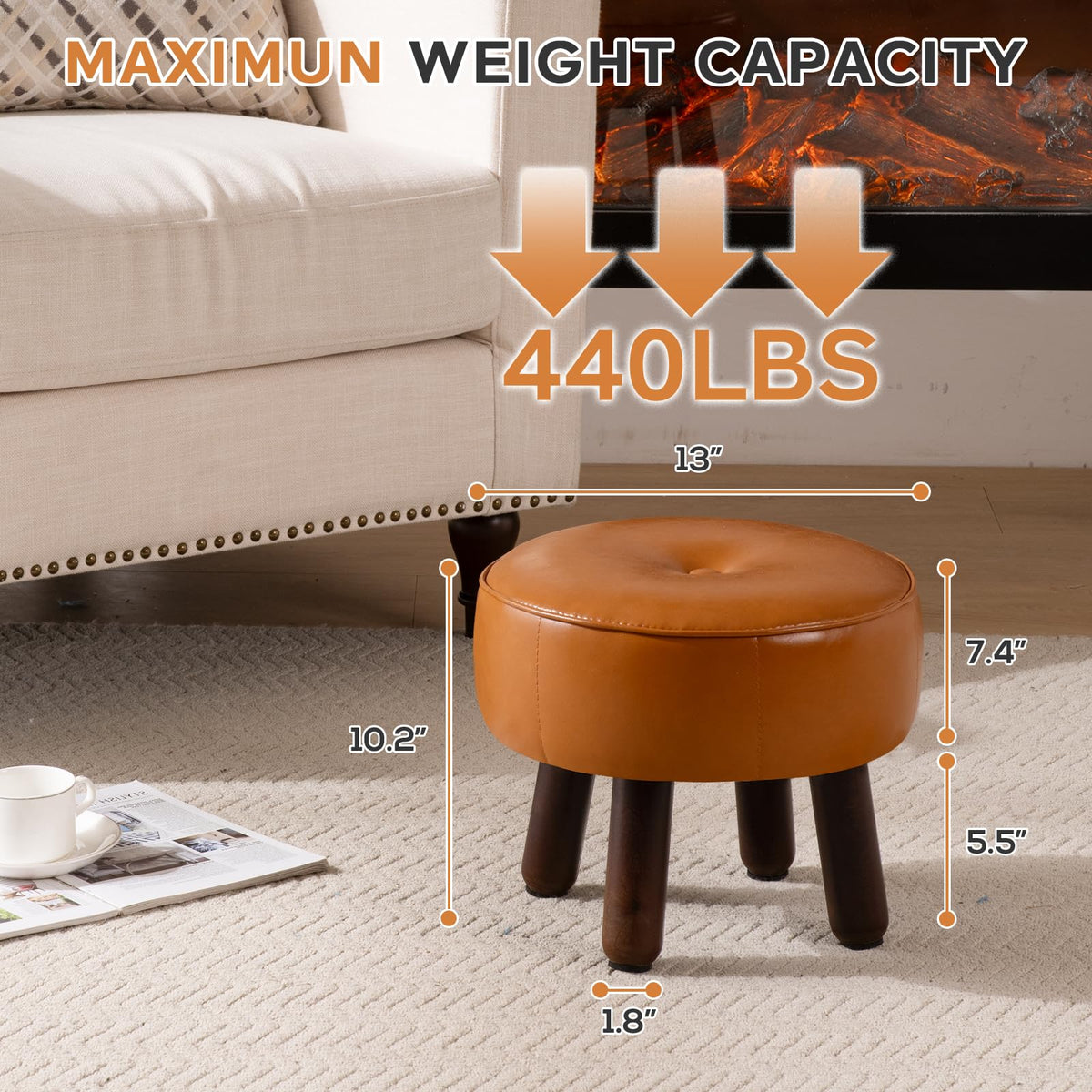 oakvivo modern office ottoman complements desks and workspaces.