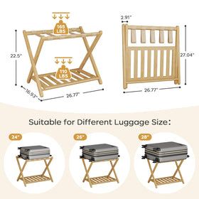 Oakvora luggage rack foldable stand with wide capacity for large suitcases.