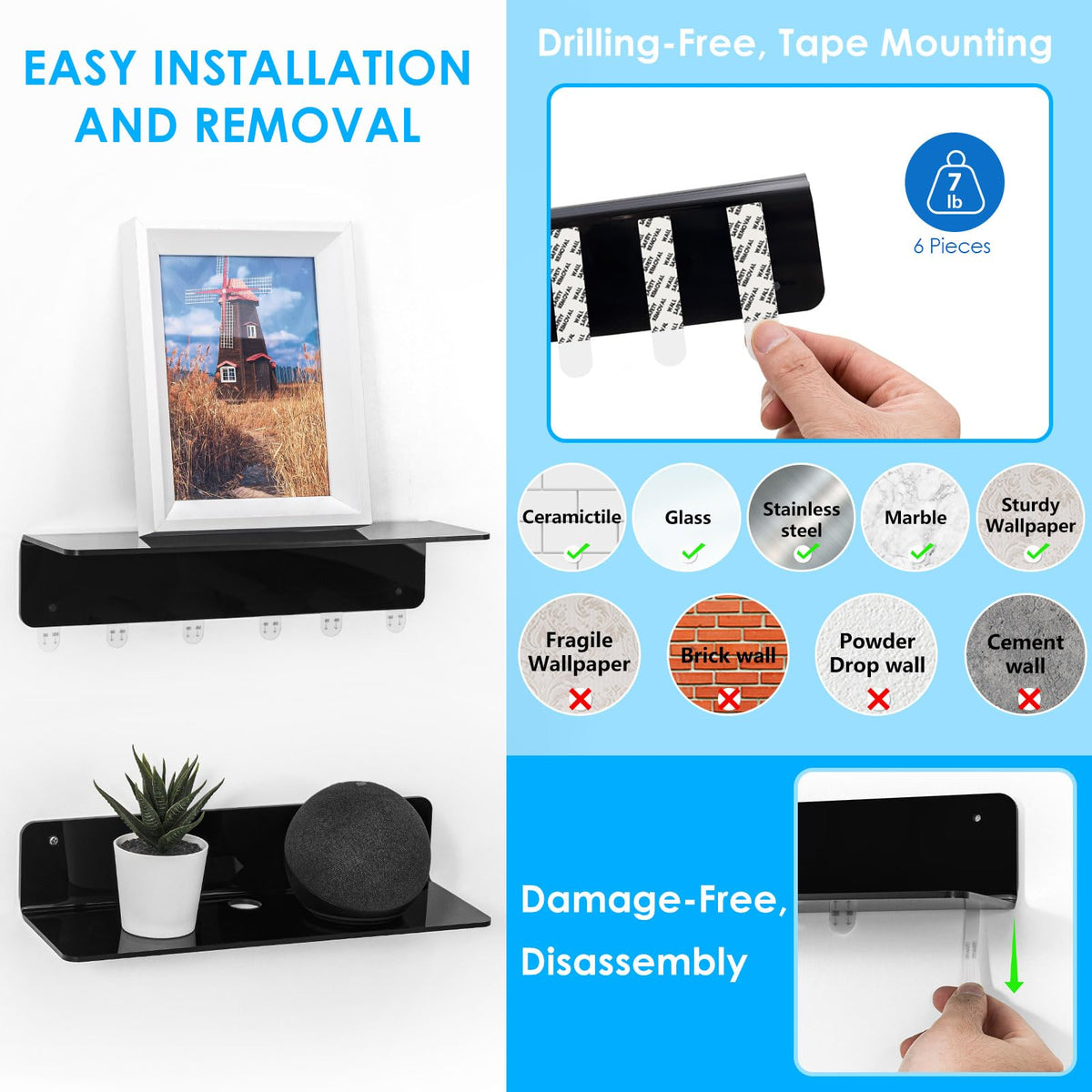 OAPRIRE cosmetics storage on shelf for an organized vanity.