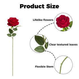 OasisTrim long-stem red rose measures 20 inches for dramatic bouquets