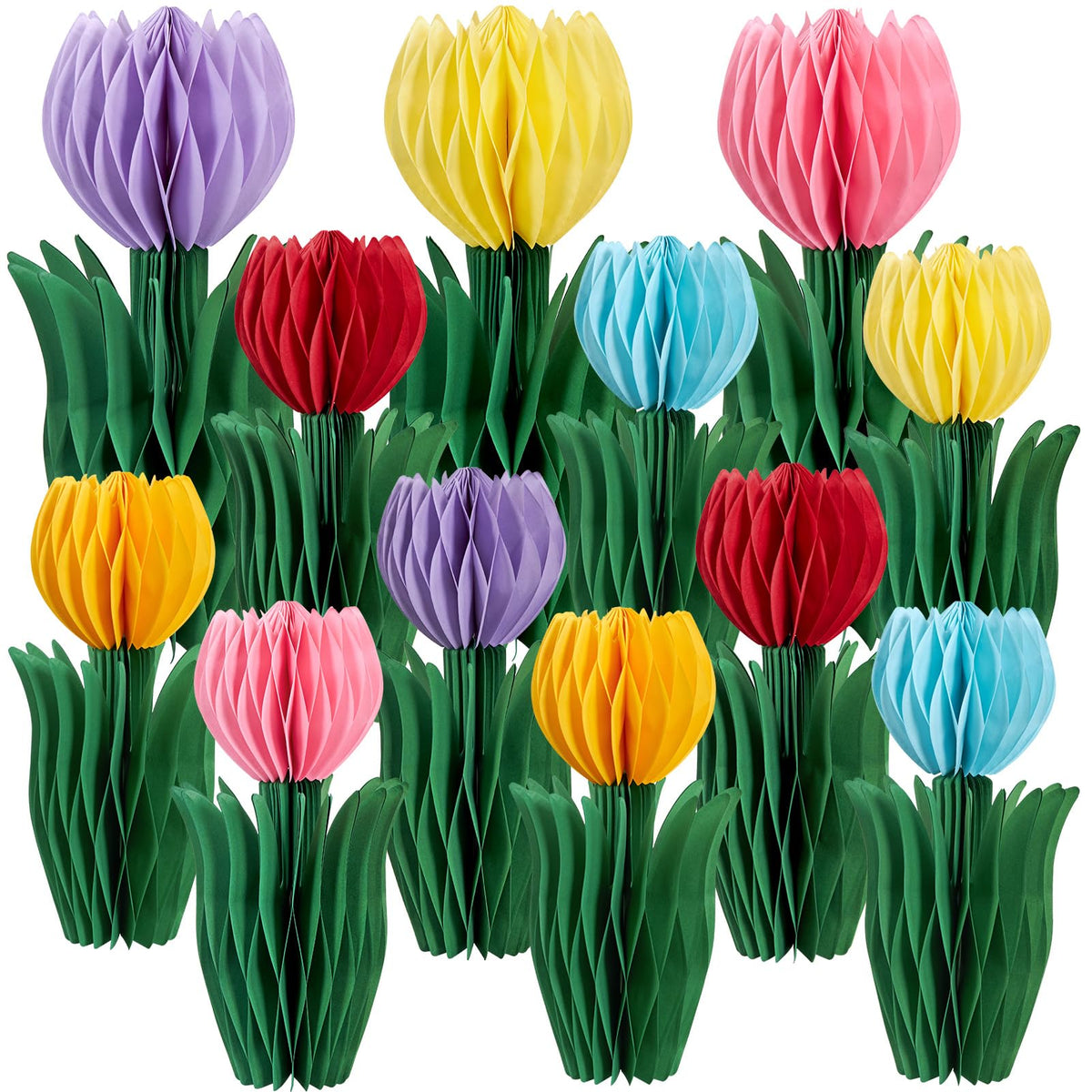 OBBOLO tulip honeycomb decor pink hanging for bright spring spaces.