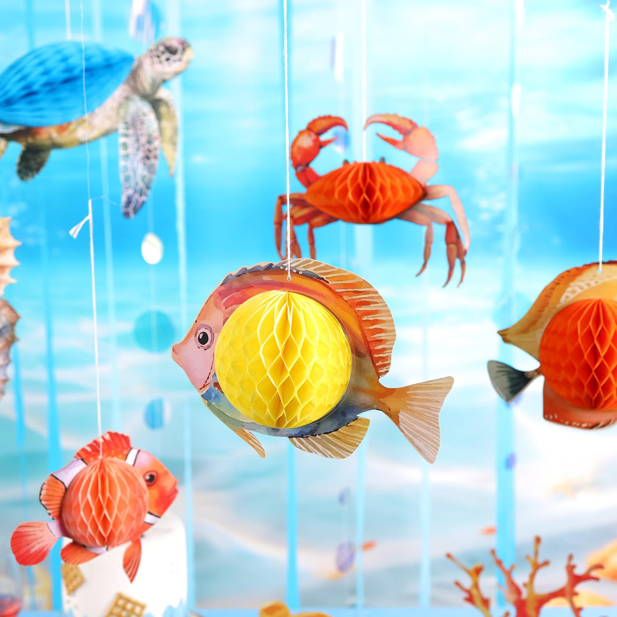 OBBOLO Under the Sea honeycomb close-up highlights charming sea creatures