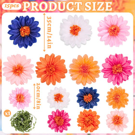 OBBOLO Wildflower 8-inch orange-blue bloom adds vibrant color overhead