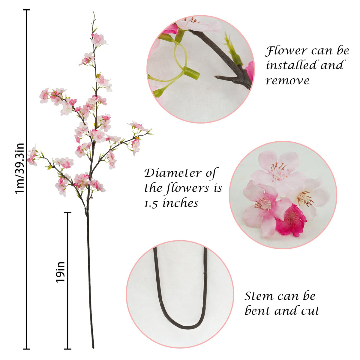 DIY arrangement with Obbsie cherry blossom branches