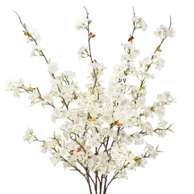 obbsie cherry blossom white branches 39-inch set for tall vase decor
