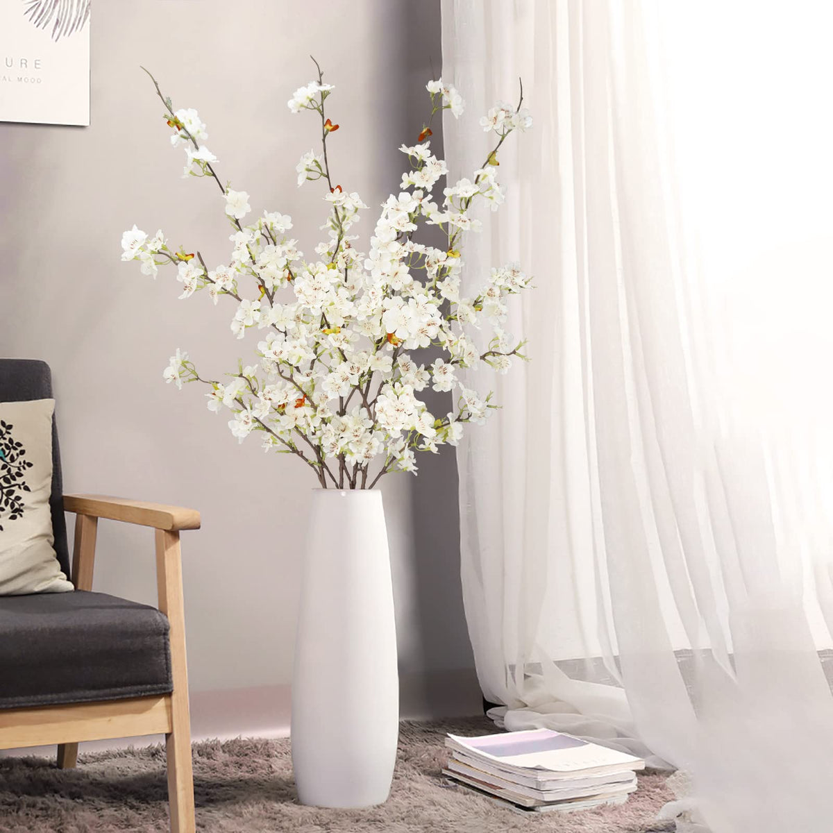 obbsie wedding centerpiece cherry blossoms in white for romantic tables