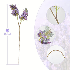 OBDXZHC artificial lilac flowers with silk texture for elegant bouquets.