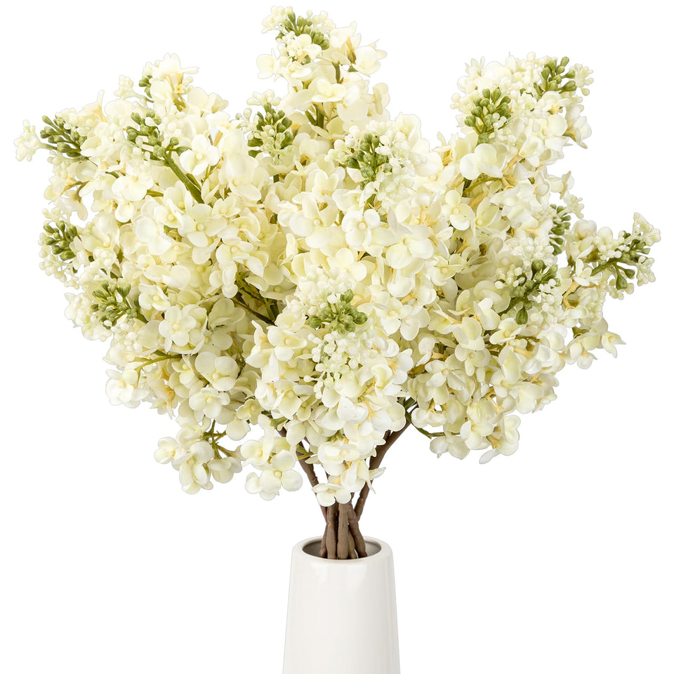 OBDXZHC lilac artificial flowers with white blooms for elegant centerpieces.