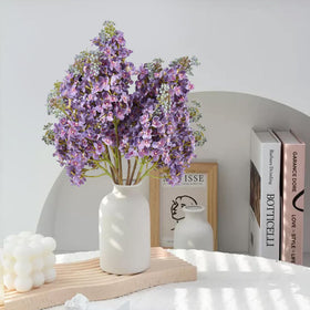 OBDXZHC silk lilac stems with bendable metal wires for custom layouts.
