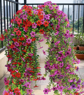 Obmnor durable faux flowers for covered areas