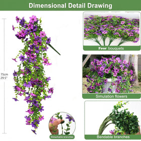Obmnor morning glory vine look with soft petals enhances porch decor.