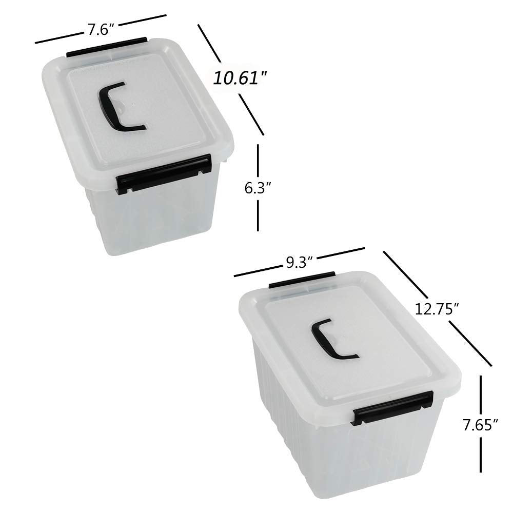 Obstnny 6 qt storage bin with secure latch, ideal for on-the-go organization.