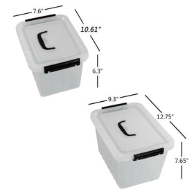 Obstnny 6 qt storage bin with secure latch, ideal for on-the-go organization.
