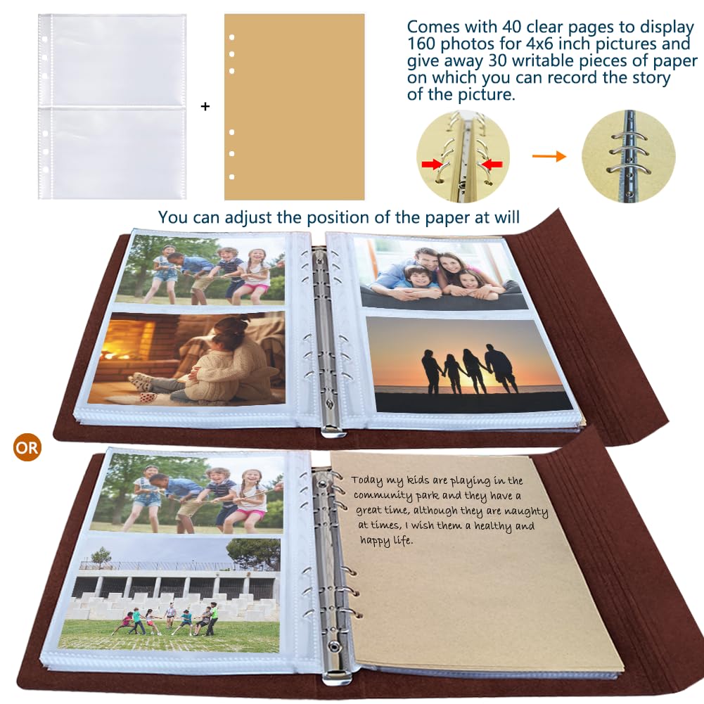 OBTAIN Photo Album includes 30 writable papers for memory notes